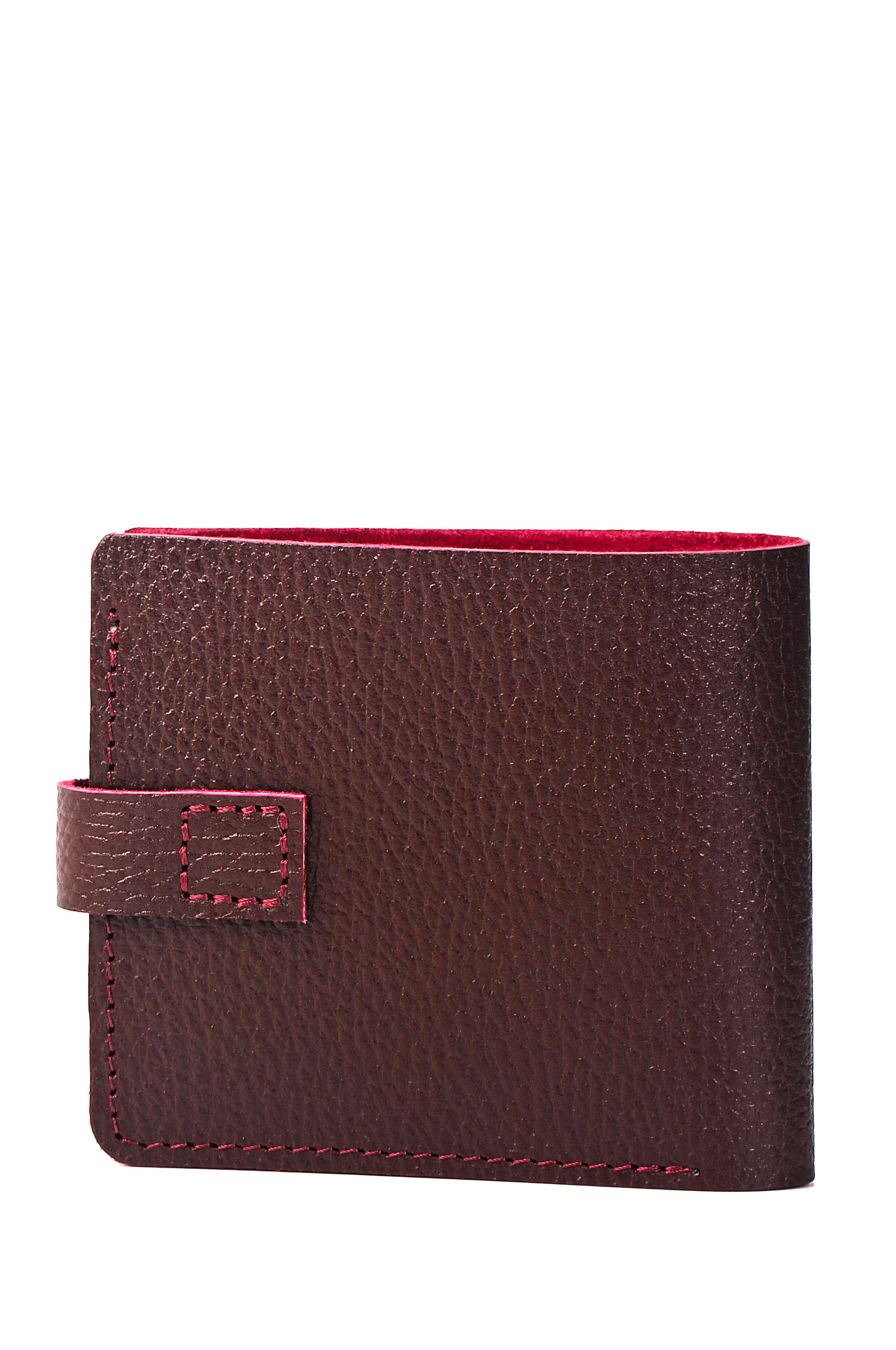 Женский кошелек темно-бордовый W005 burgundy grain