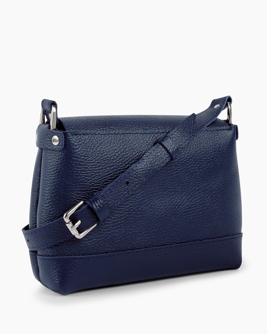 Женская сумка через плечо из натуральной кожи синяя A003 sapphire grain