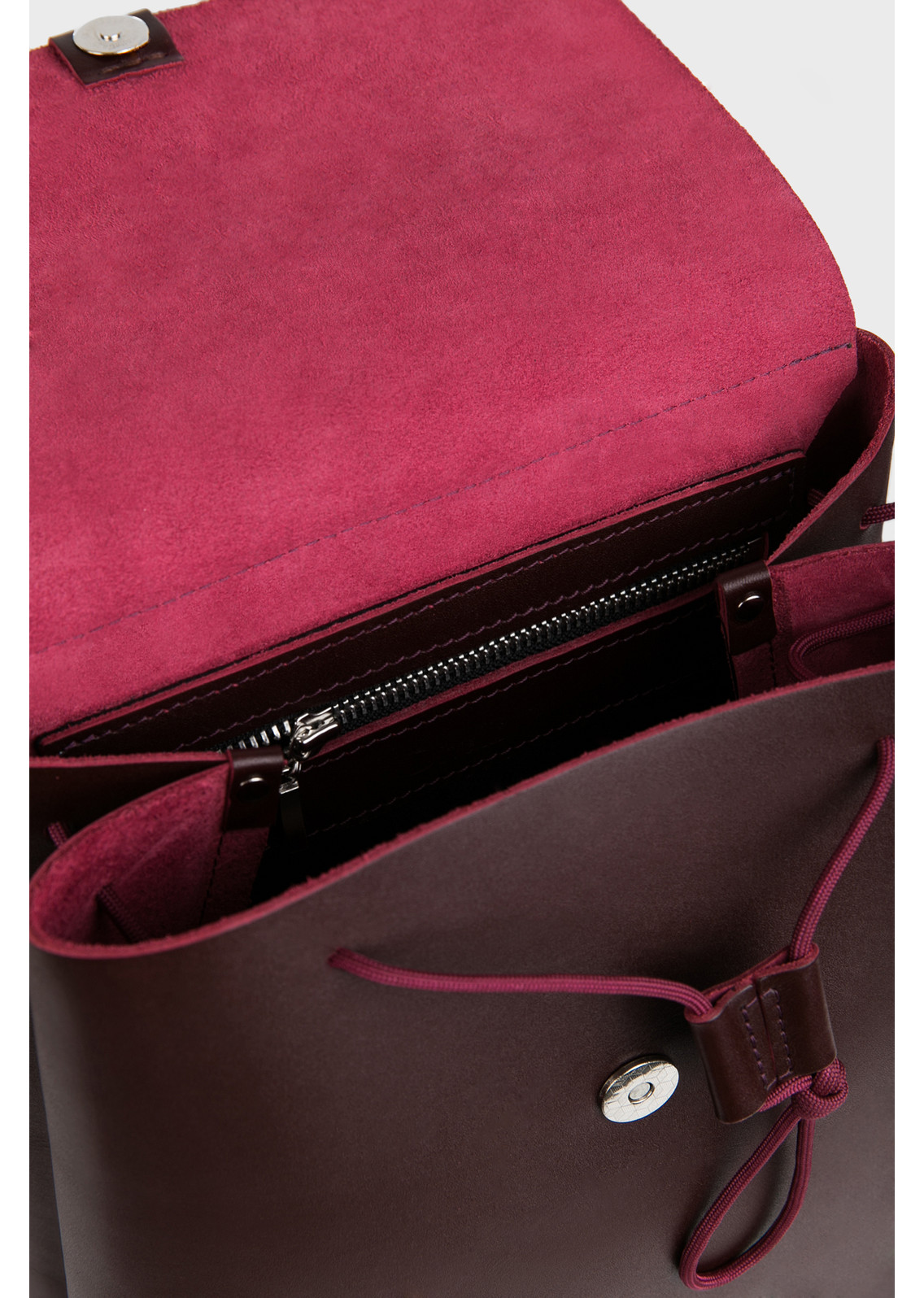 Женский рюкзак из натуральной кожи бордовый B003 burgundy