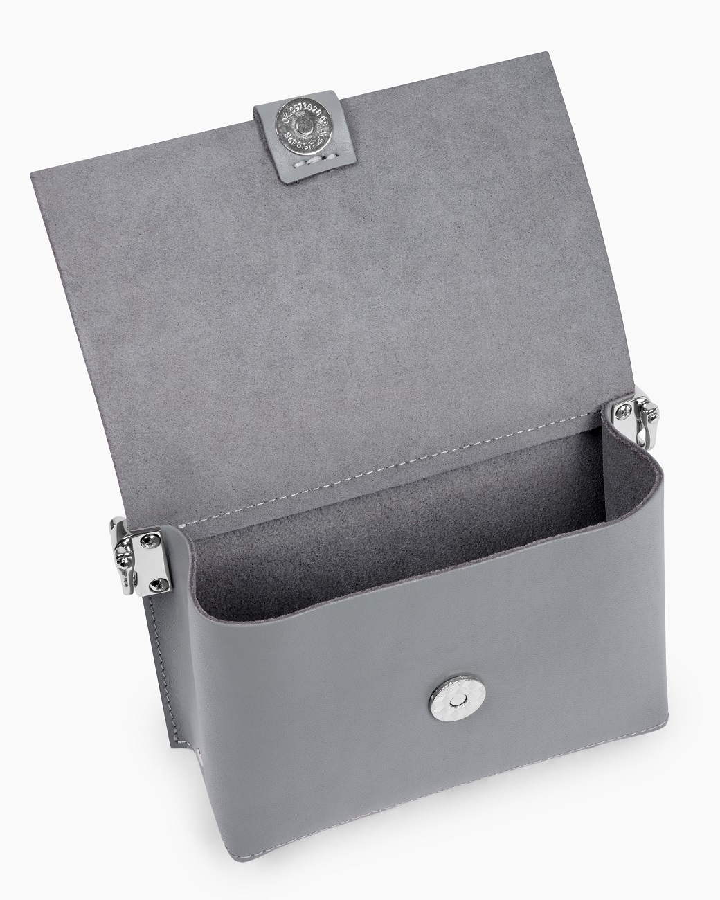 Женская поясная сумка из натуральной кожи серая A004 grey