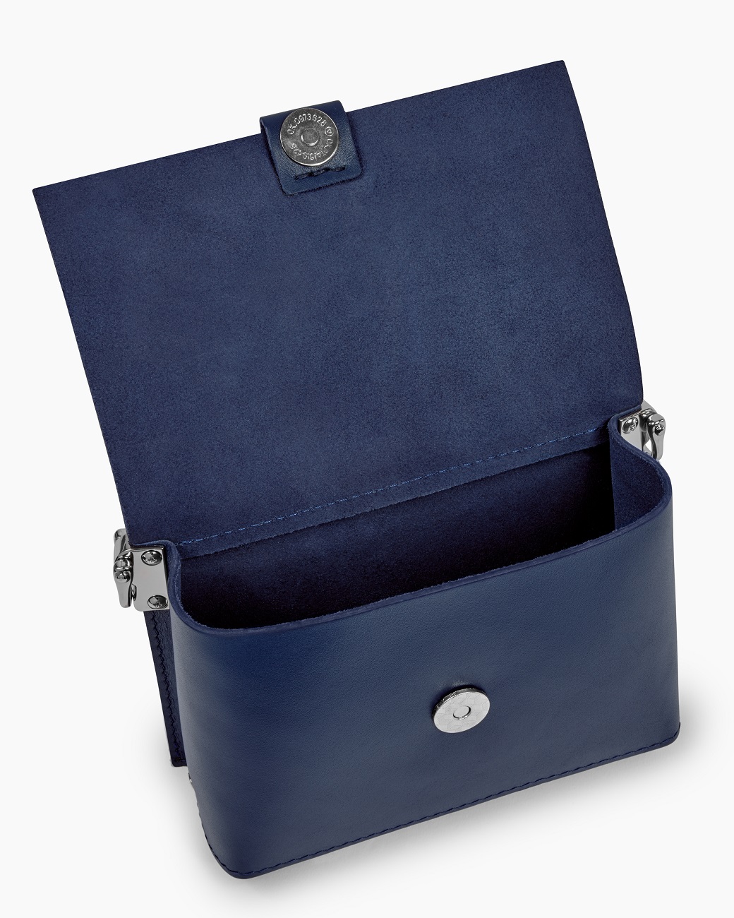 Женская кожаная поясная сумка синяя A004 sapphire