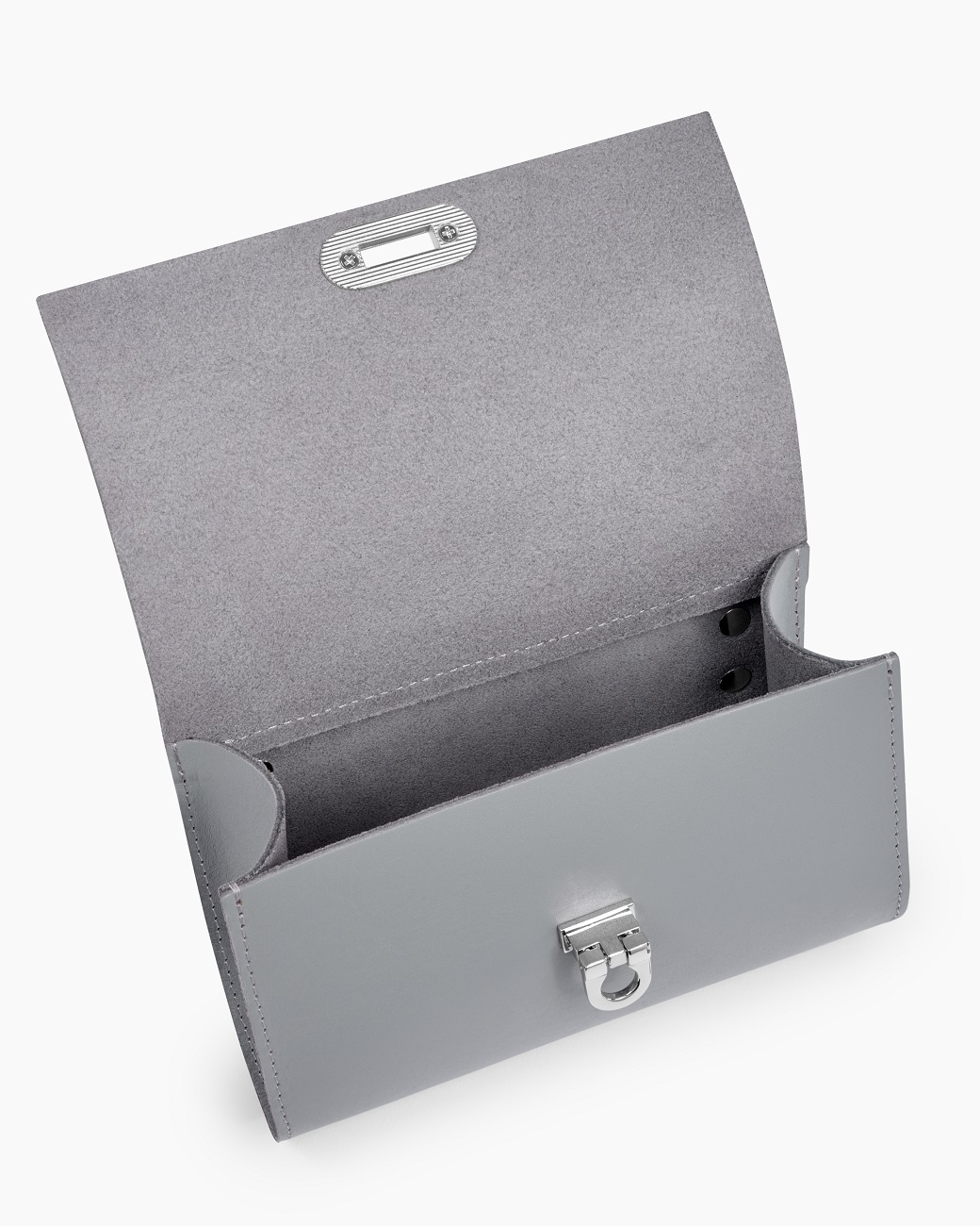 Женская кожаная поясная сумка серая A008 grey mini