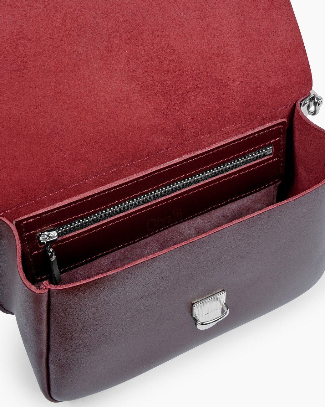 Женская сумка через плечо из натуральной кожи бордовая A001 burgundy
