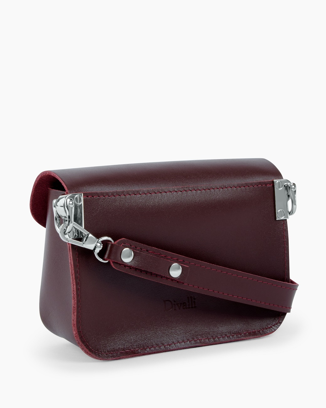 Женская поясная сумка из натуральной кожи бордовая A001 burgundy mini