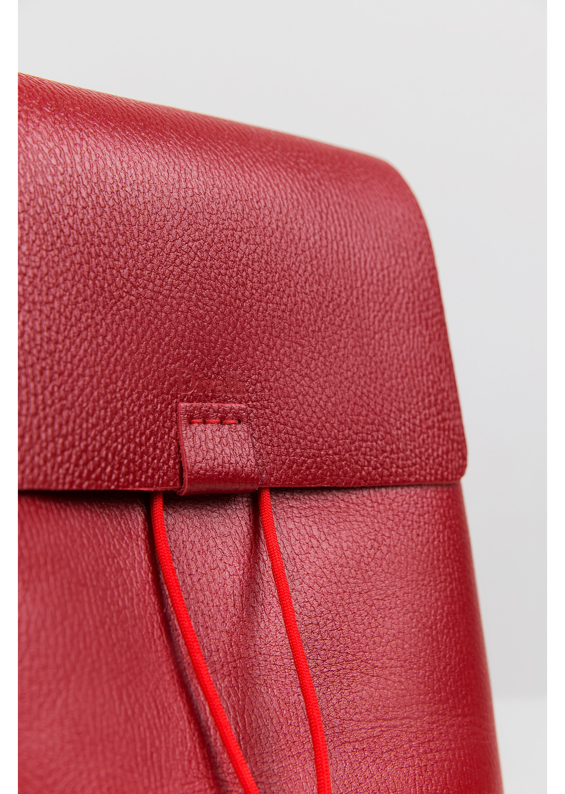 Женский рюкзак из натуральной кожи красный B003 ruby grain