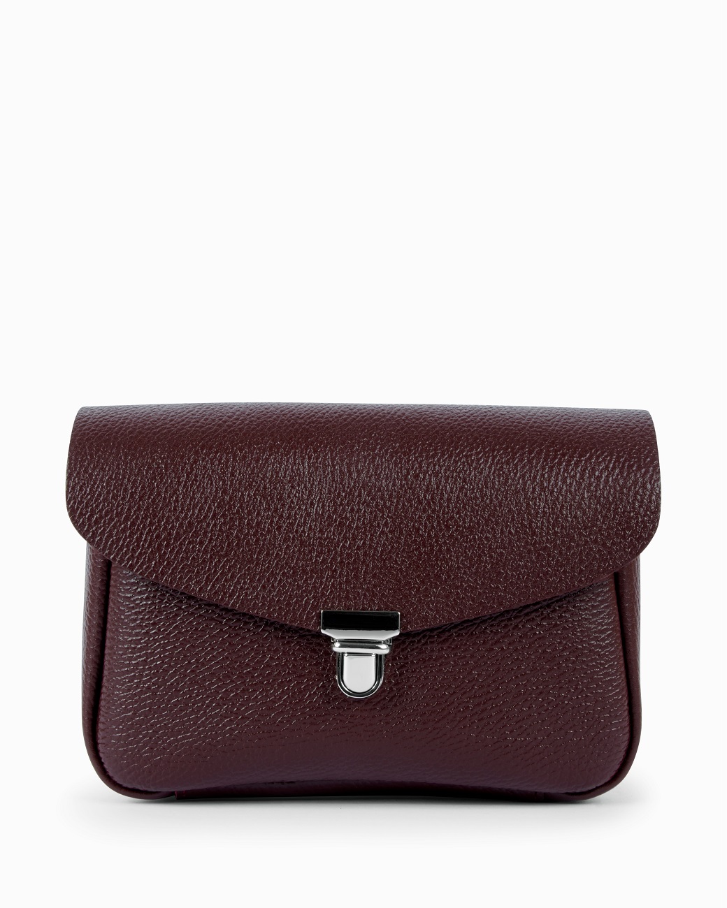 Женская сумка через плечо из натуральной кожи бордовая A001 burgundy grain