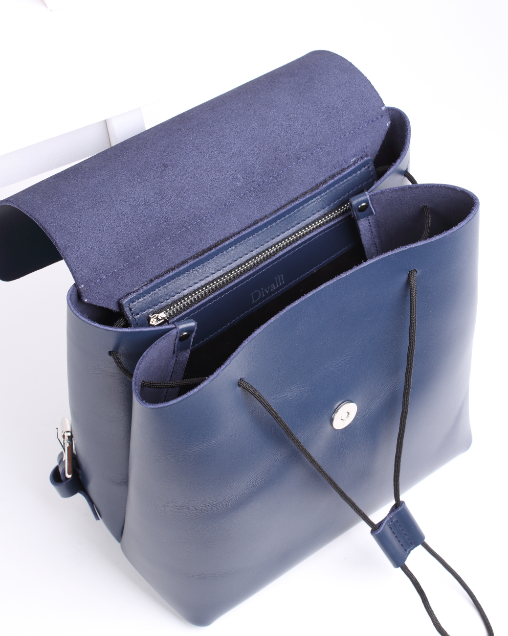 Женский рюкзак из натуральной кожи синий B001 sapphire