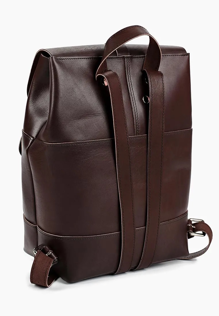 Рюкзак из натуральной кожи коричневый B0102