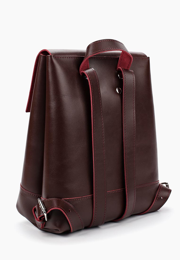 Женский рюкзак из натуральной кожи бордовый B007 burgundy