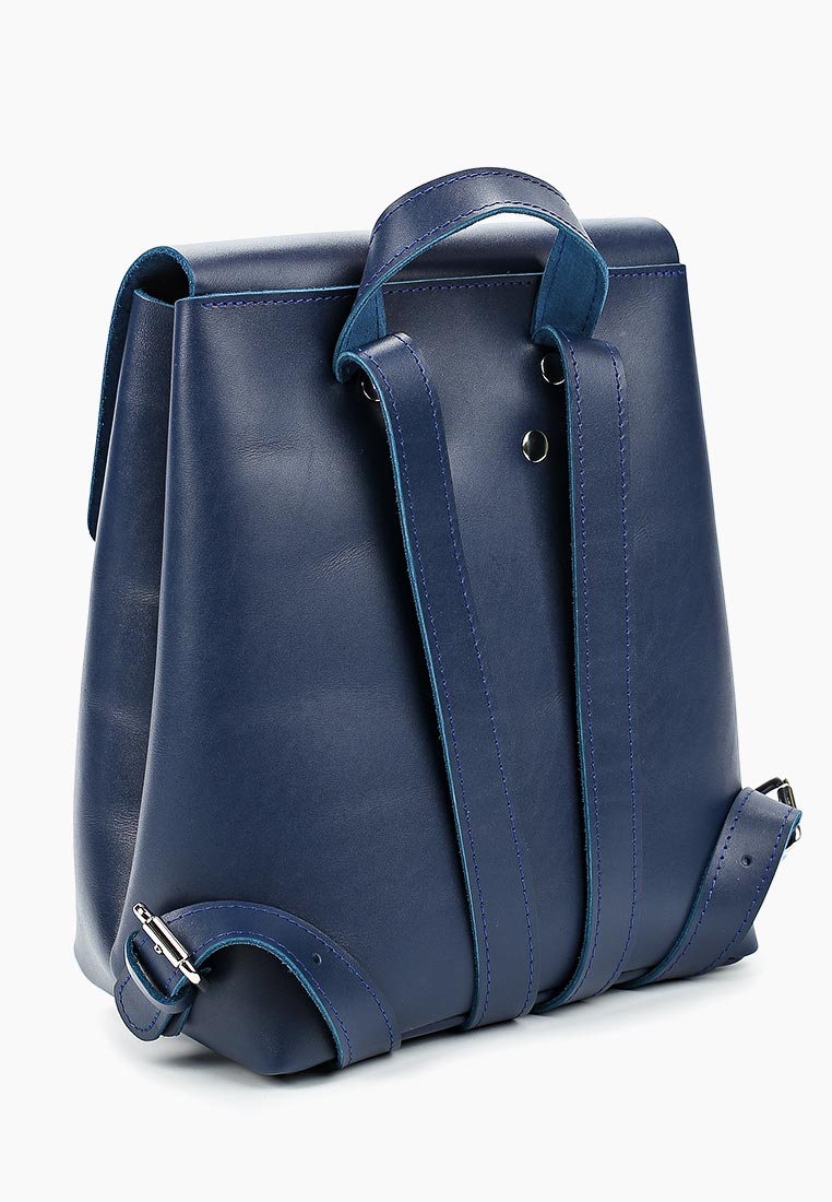 Женский рюкзак из натуральной кожи синий B003 sapphire