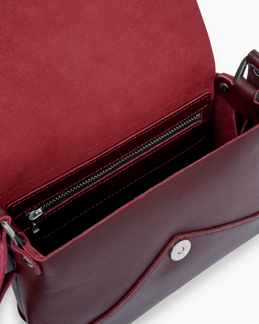 Женская сумка через плечо из натуральной кожи бордовая A003 burgundy