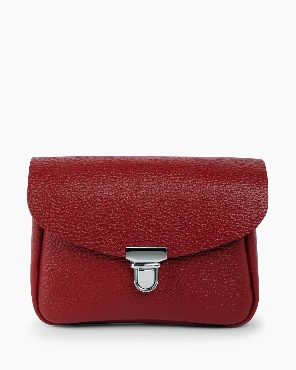 Женская сумка через плечо из натуральной кожи красная A001 ruby mini grain