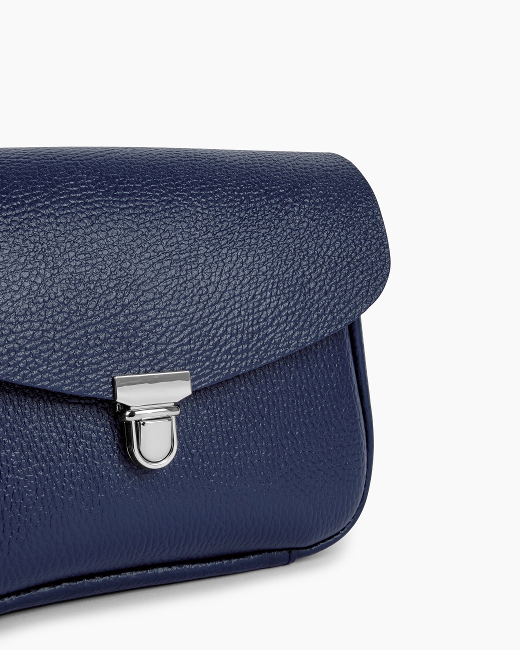 Женская сумка через плечо из натуральной кожи синяя A001 sapphire grain