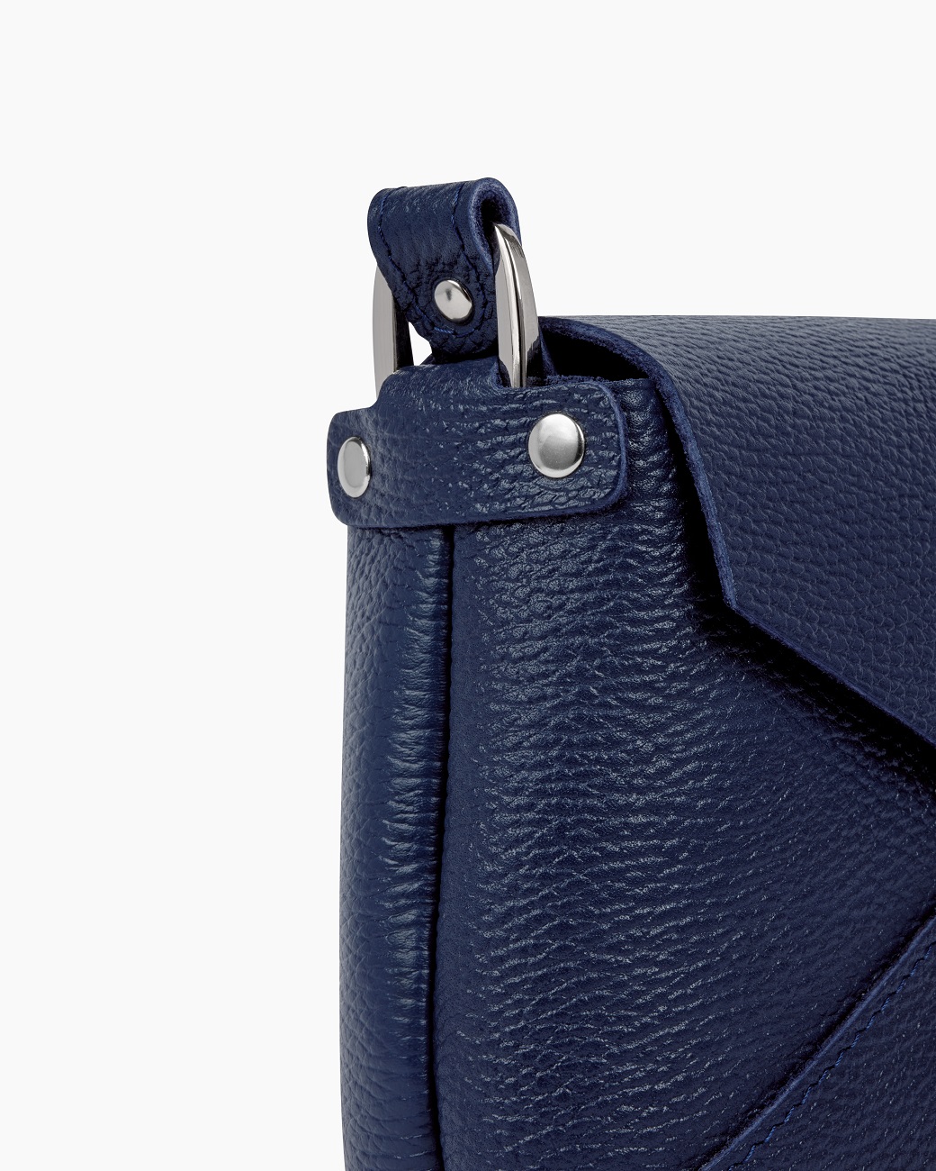 Женская сумка через плечо из натуральной кожи синяя A003 sapphire grain