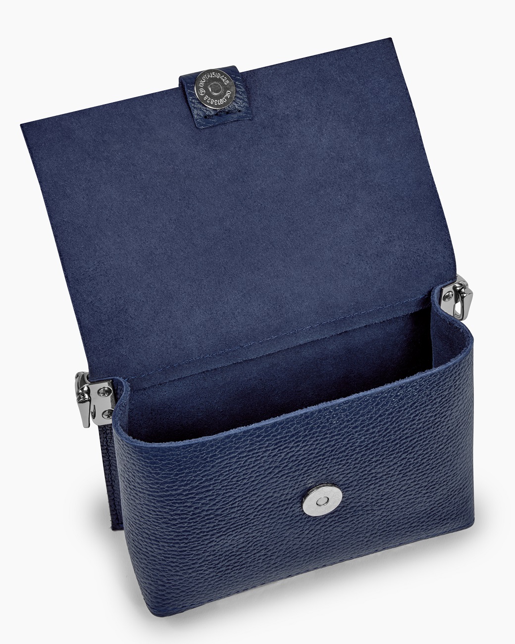 Женская поясная сумка из натуральной кожи синяя A004 sapphire grain