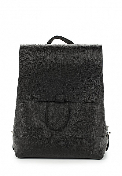 Рюкзак из натуральной кожи черный B002 black grain