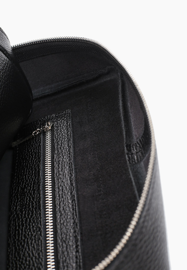 Женский рюкзак из натуральной кожи черный B009 black grain