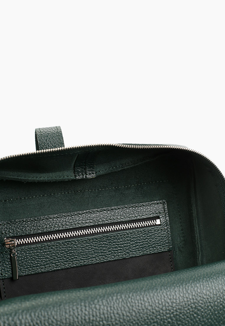 Женский рюкзак из натуральной кожи зеленый B009 emerald grain