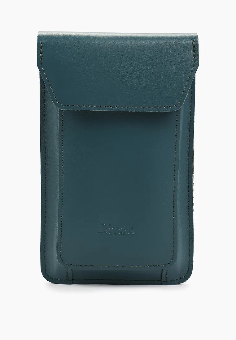 Кожаная сумка-чехол для телефона цвета морской волны A039 teal