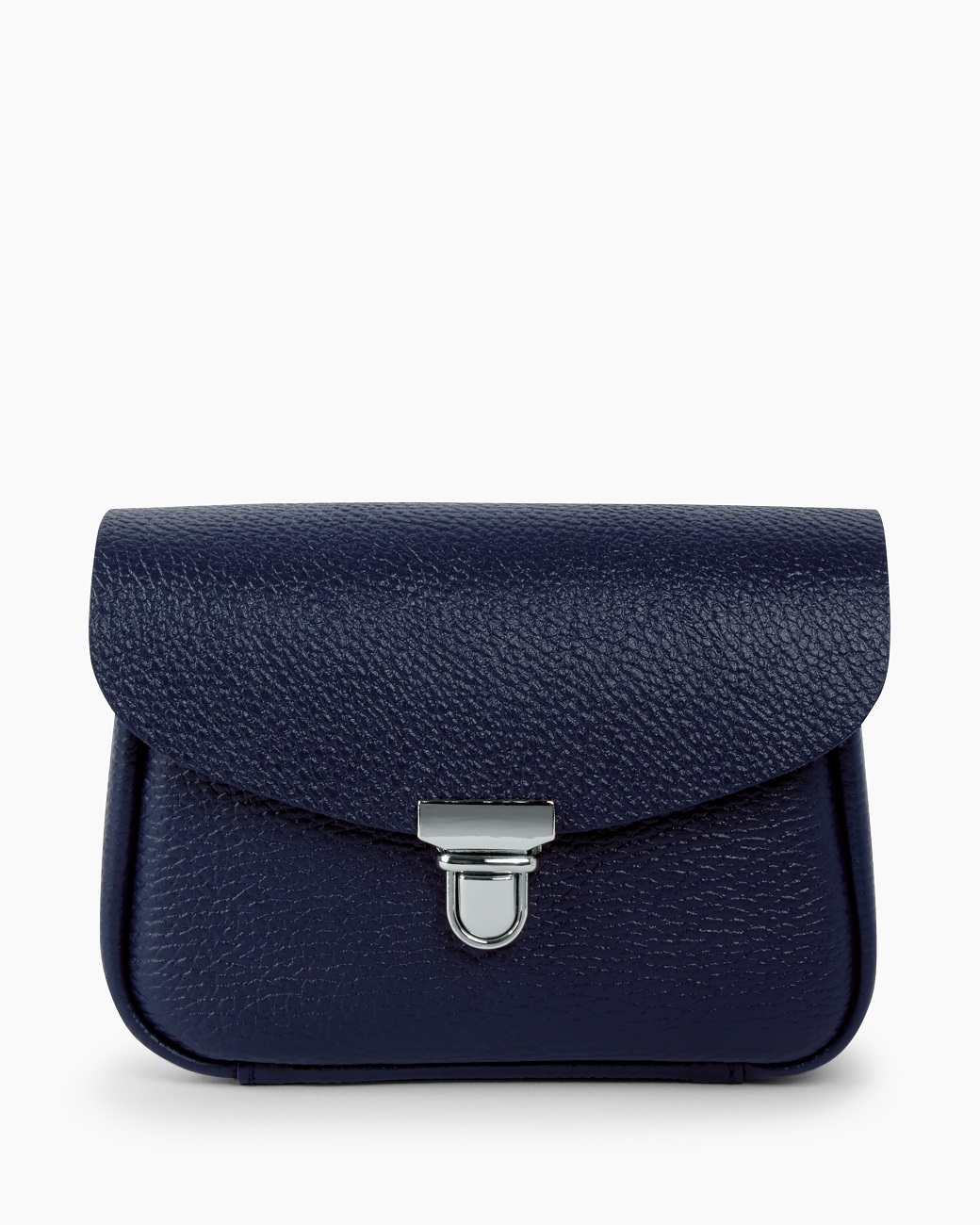 Женская поясная сумка из натуральной кожи синяя A001 sapphire mini grain