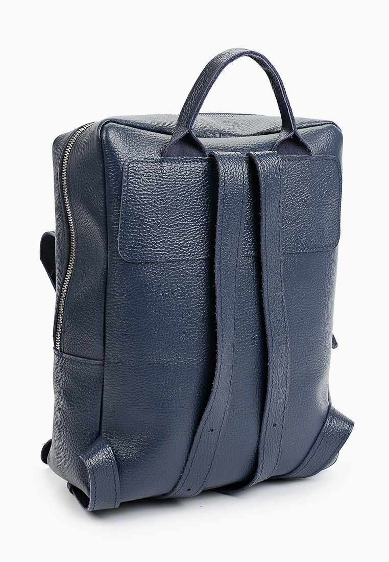 Женский рюкзак из натуральной кожи темно-синий B009 sapphire grain