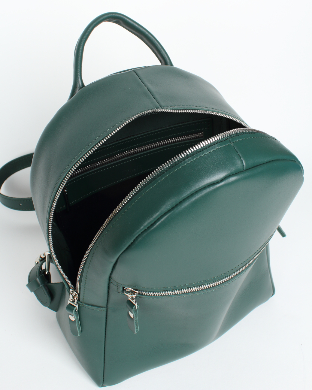 Женский рюкзак из натуральной кожи изумрудный B008 emerald
