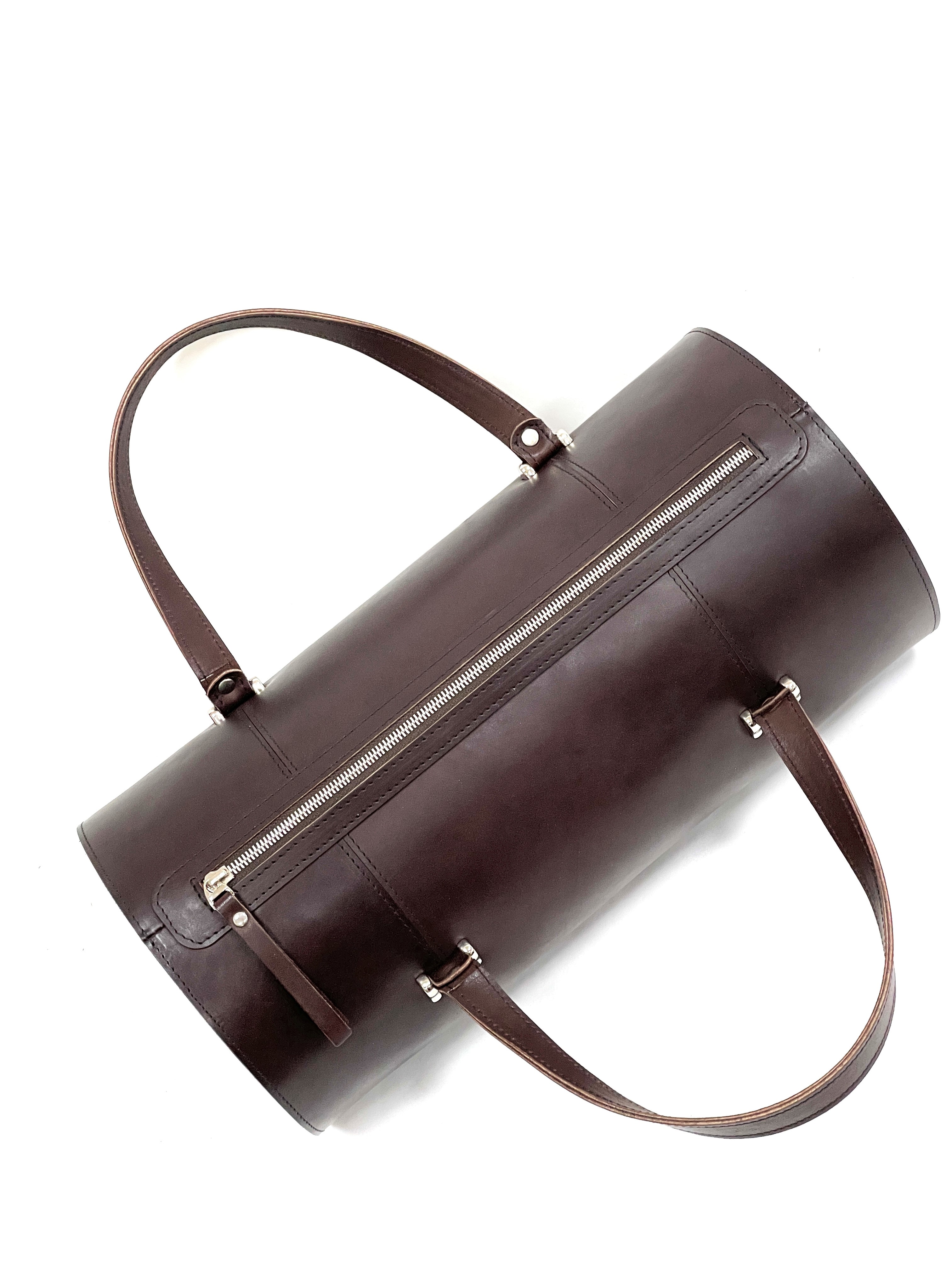 Дорожная сумка из натуральной кожи коричневая A0332