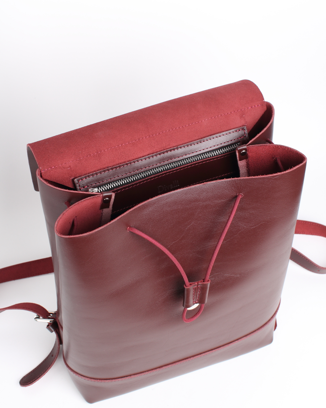 Женский рюкзак из натуральной кожи бургунди B002 burgundy