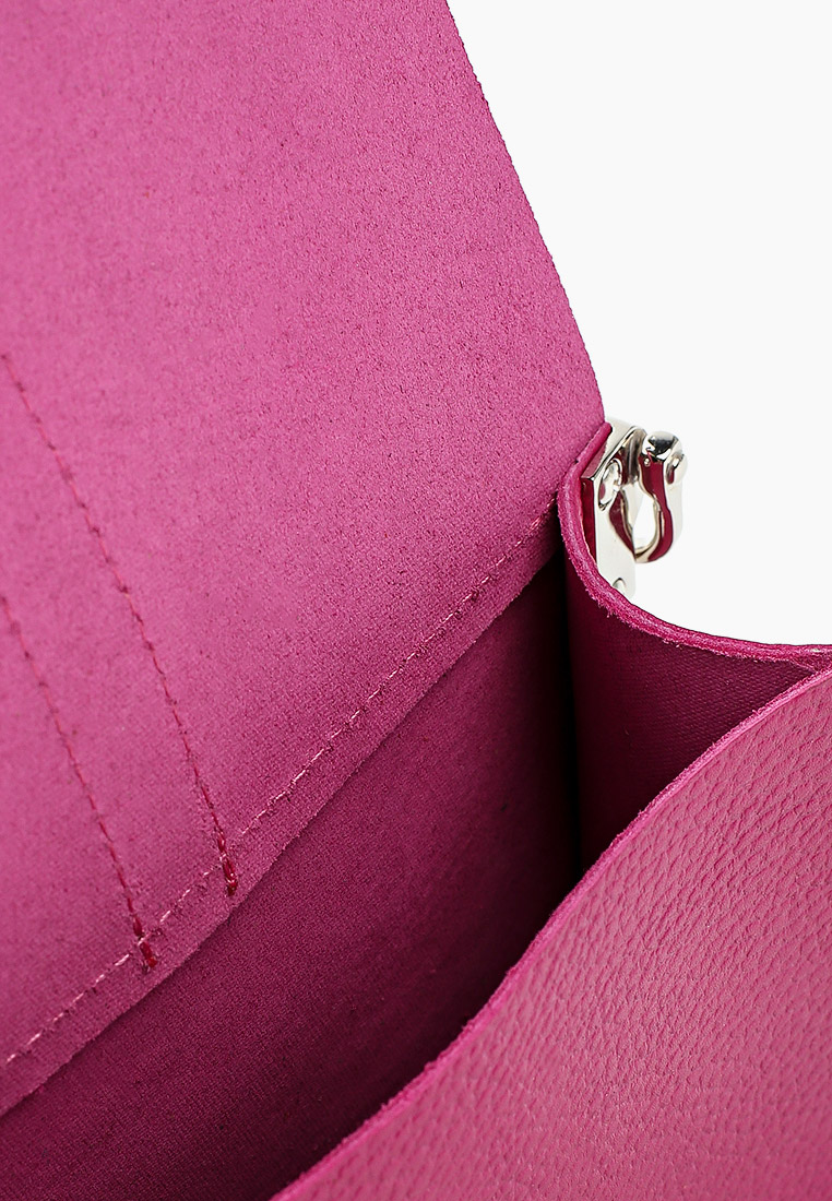 Женская кожаная поясная сумка розовая A009 fuchsia mini grain