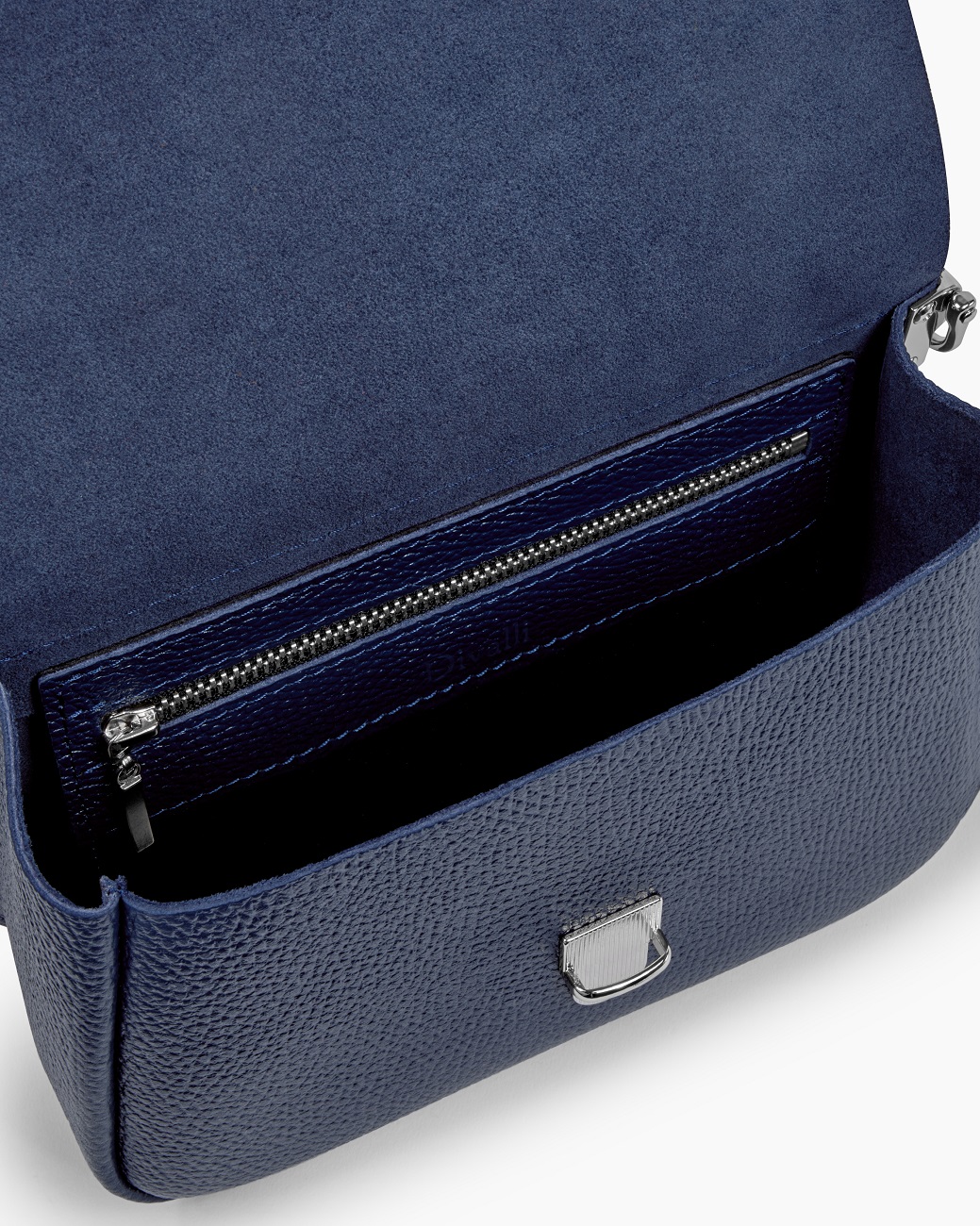 Женская сумка через плечо из натуральной кожи синяя A001 sapphire grain