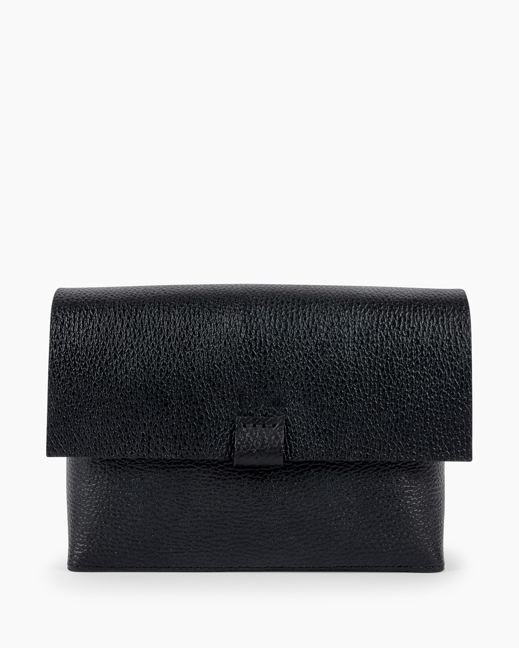 Женская сумка через плечо из натуральной кожи черная A005 black grain