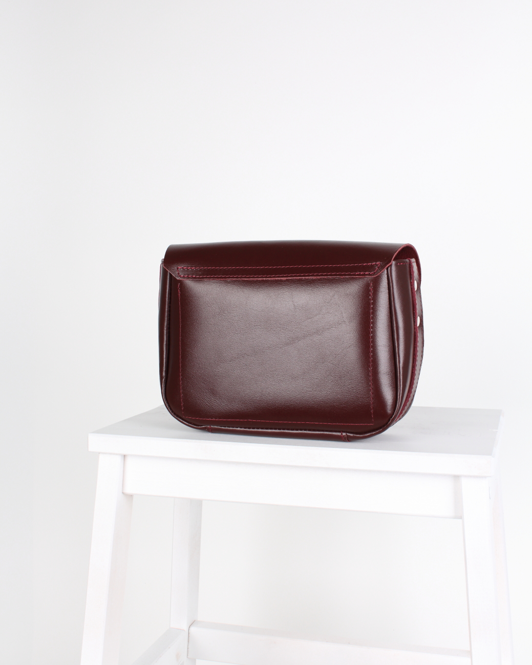 Женская сумка через плечо из натуральной кожи бордовая A016 burgundy