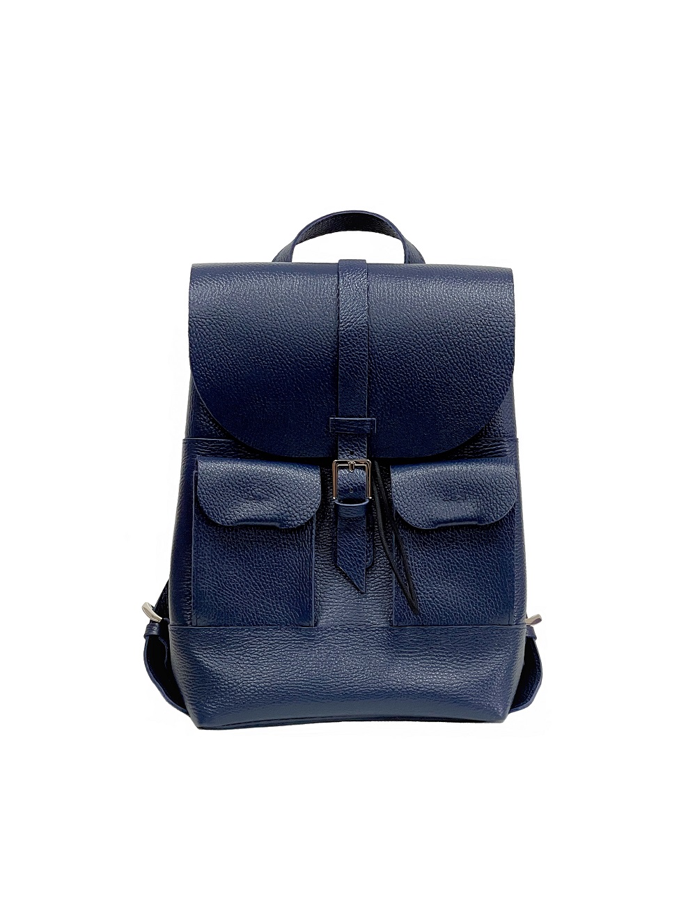Женский кожаный рюкзак темно-синий B010 sapphire grain