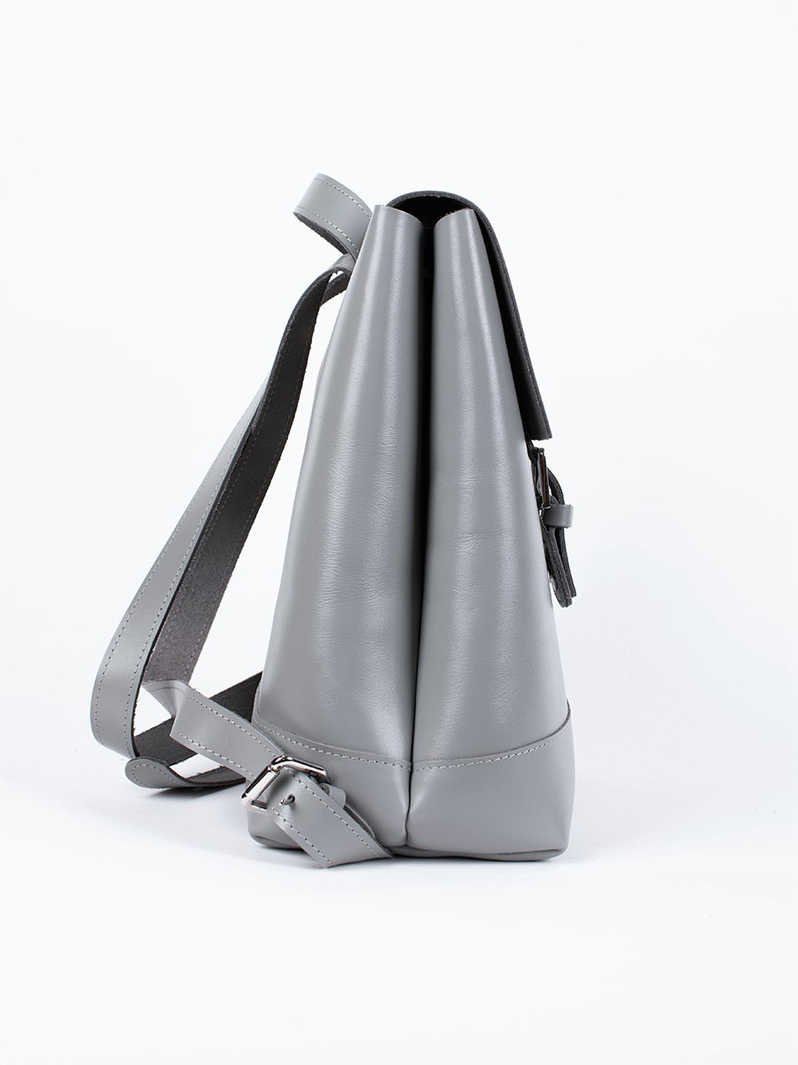 Женский рюкзак из натуральной кожи серый B007 grey