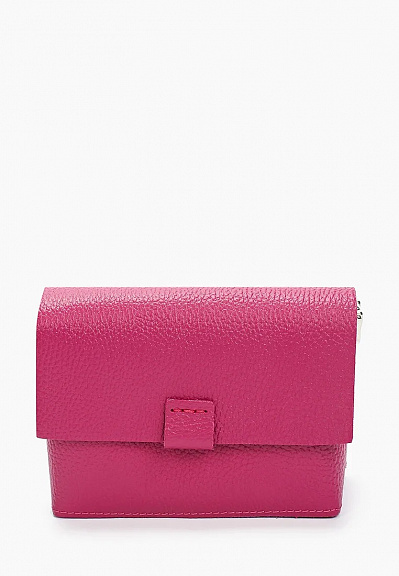 Женская сумка на пояс из натуральной кожи розовая A004 fuchsia grain